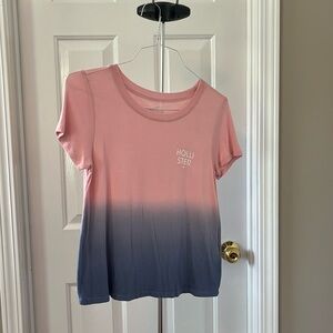 Blue and Pink Hollister women’s blouse t shirt